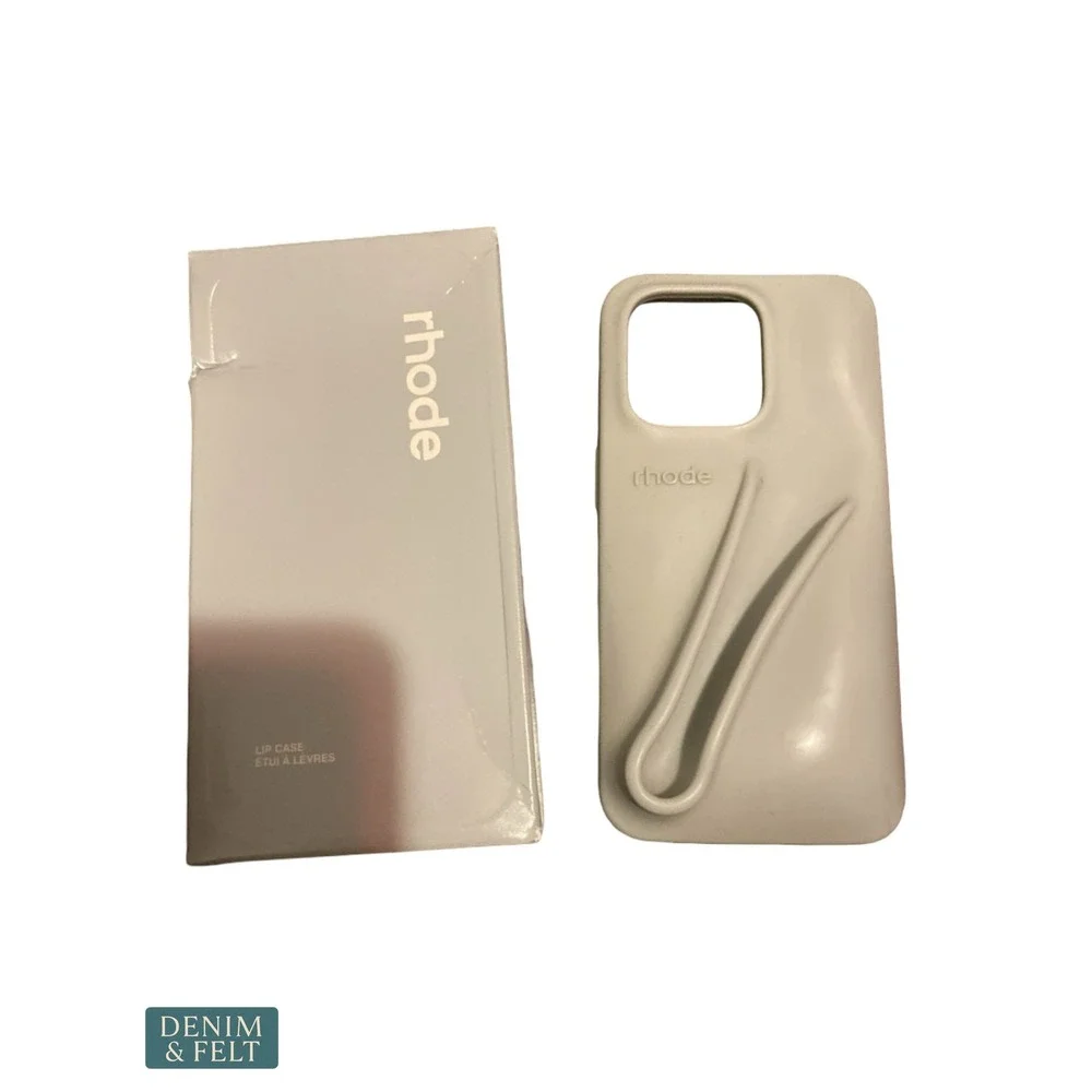NEW Rhode Peptide Lip Case iPhone 13 Gray Silicone Phone Case Hailey Bieber
